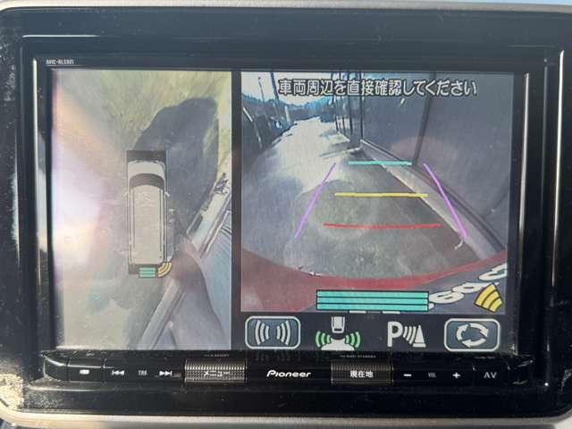 スペーシアカスタム ハイブリッドＸＳターボ　禁煙車　ナビ　フルセグＴＶ　ＤＶＤ再生　Ｂｌｕｅｔｏｏｔｈ　全方位カメラ　衝突軽減ブレーキ　横滑り防止　障害物センサー　両側電動スライドドア　シートヒーター　スマートキー（9枚目）