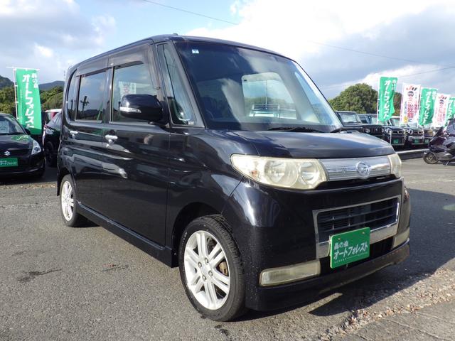 タント カスタムＲＳ　社外メモリーナビ、地デジフルセグＴＶ、ＣＤ録音機能、左側パワースライドドア、キーレスエントリー、ベンチタイプシート、ＥＴＣ、ディスチャージヘッドライト、純正アルミホイール（6枚目）