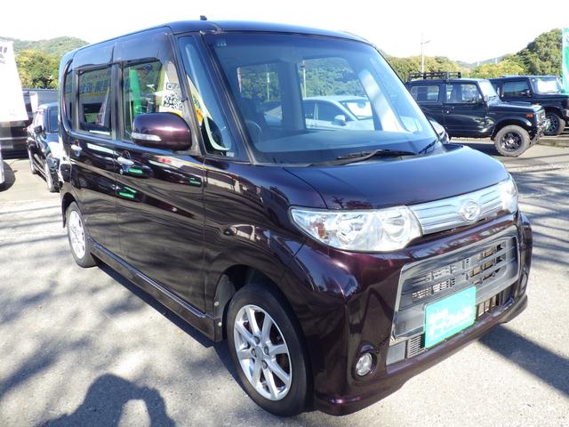 タント カスタムＸ　社外ＨＤＤナビ、地デジワンセグＴＶ、ＣＤ・ＤＶＤ再生、キーレスエントリー、左側パワースライドドア、ベンチタイプシート、純正アルミホイール（7枚目）