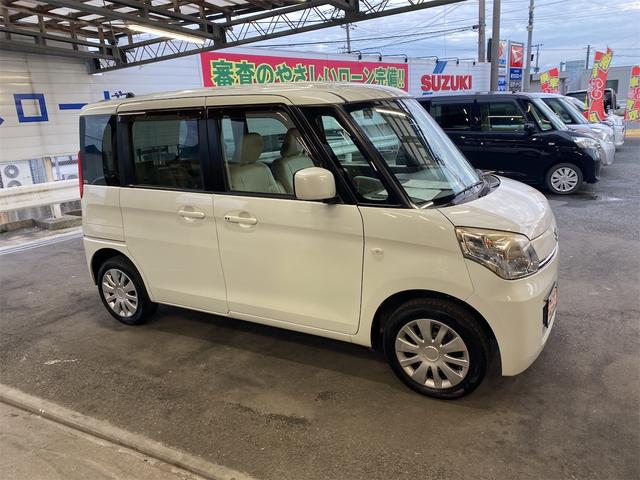 スペーシア Ｇ　Ｐスタート　ベンチシート　革調シートカバー　フルセグＴＶナビ　タイミングチェーン車です（4枚目）