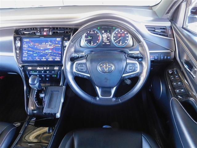 ハリアー プレミアム　エアロ付　カーテンエアバッグ　クルーズＣ　Ｂカメラ　電動パワーシート　ＬＥＤライト　メモリナビ　横滑り防止機能　オートエアコン　Ａストップ　エアバッグ　ＡＷ　ＤＶＤ再生可　パワーウィンドウ　ナビ＆ＴＶ（4枚目）