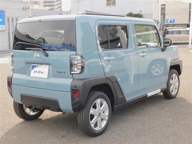 タフト Ｇ　運転席助手席エアバッグ　被害軽減ブレーキ　Ｉストップ　リアカメラ　スマートキー＆プッシュスタート　横滑り防止　サイドエアバッグ　盗難防止システム　キーフリーシステム　エアバック　パワステ　ガラスルーフ（3枚目）