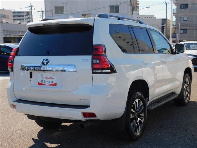 ランドクルーザープラド ＴＸ　Ｌパッケージ　リアカメラ　１オ－ナ－　スマートキ　盗難防止　キーレスエントリー　ＥＴＣ装備　寒冷地　エアコン　ＬＥＤランプ　レザー　アルミホイール　パートタイム４ＷＤ　横滑り防止システム　電動パワーシート　ＡＢＳ（3枚目）