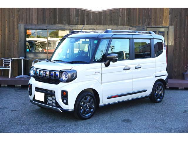 スペーシアギア ハイブリッドＸＺ　全方位モニター付メモリーナビゲーション・スズキコネクト対応通信機装着車　デュアルセンサーブレーキサポートＩＩ　フルセグＴＶ　バックカメラ　ＬＥＤヘッドライト　サイドカーテン　届出済未使用車（4枚目）