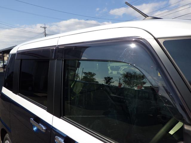 ムーヴキャンバス ストライプスＧ　シャイニングホワイト／レーザーブルー　３ｋｍ・届出済未使用車　ＬＥＤヘッドライト＆フォグランプ　両側電動スライドドア　２シートヒーター　バックカメラ＆ステリモ　純正フロアマット＆サイドバイザー（17枚目）