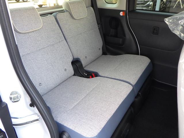 ムーヴキャンバス ストライプスＧ　シャイニングホワイト／レーザーブルー　３ｋｍ・届出済未使用車　ＬＥＤヘッドライト＆フォグランプ　両側電動スライドドア　２シートヒーター　バックカメラ＆ステリモ　純正フロアマット＆サイドバイザー（24枚目）