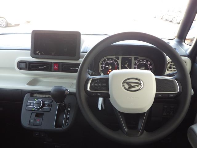 ムーヴキャンバス ストライプスＧ　シャイニングホワイト／レーザーブルー　３ｋｍ・届出済未使用車　ＬＥＤヘッドライト＆フォグランプ　両側電動スライドドア　２シートヒーター　バックカメラ＆ステリモ　純正フロアマット＆サイドバイザー（43枚目）