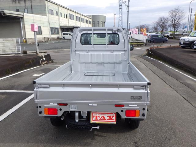 キャリイトラック ＫＸ　高低速２段切替式パートタイム４ＷＤ　デフロック機構電動格納ミラー　ＬＥＤヘッドライト　フォグランプ　パワーウインド　キーレス　純正ＣＤ　２スピーカー　リアゲートチェーン　作業灯　ＬＥＤ室内灯（6枚目）
