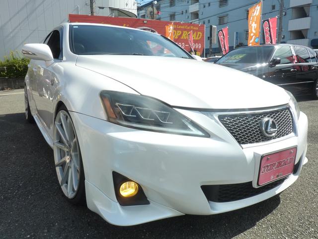 IS IS250 Fスポーツ 後期型 サンルーフ 本皮 車高調 19アルミ カールソンマフラー 三眼LEDシーケンシャルヘッドライト ファイバーテール HDDナビ Bluetooth DVD再生 テレビキット(6枚目)