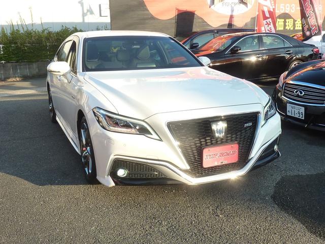 クラウンハイブリッド ＲＳアドバンス　２年保証ＯＰ全皮エアーシート　ＳＤナビ　Ｂｌｕｅｔｏｏｔｈ　ＤＶＤ再生　テレビキット　ウインドウディスプレイ　バックモニター　ハンドルヒーター　ＢＳＭ　クリアランスソナー　ＲＣＴＡ（3枚目）