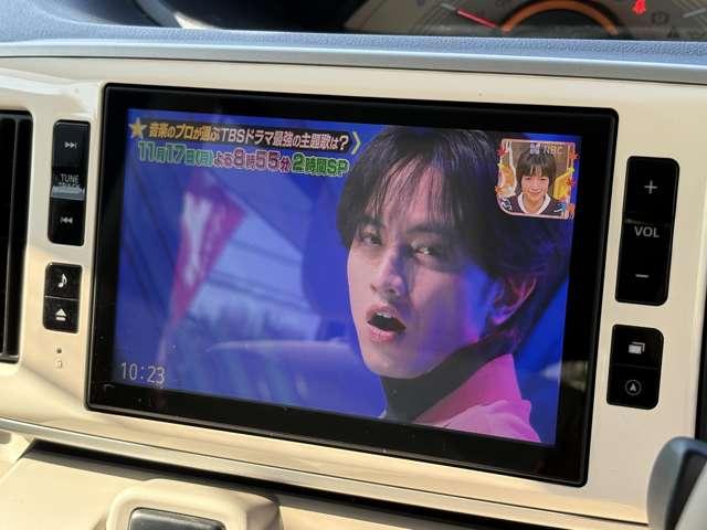 ムーヴキャンバス Ｘリミテッド　ＳＡＩＩ　ＥＴＣ　バックカメラ　両側電動スライドドア　ナビ　ＴＶ　衝突被害軽減システム　スマートキー　アイドリングストップ　電動格納ミラー　ベンチシート　ＣＶＴ　盗難防止システム　ＡＢＳ　ＥＳＣ　ＣＤ（6枚目）