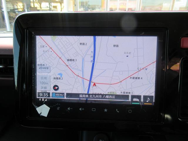 スペーシアカスタム ハイブリッドＸＳターボ　新車メーカー保証継承　メーカーオプション９型全方位モニター付きナビ／フルセグＴＶ／Ｂｌｕｅｔｏｏｔｈ　両側パワースライドドア　シートヒーター　パドルシフト　ＬＥＤオートライト／フォグランプ　純１５ＡＷ（3枚目）