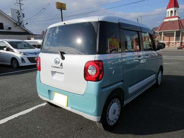 ムーヴキャンバス ストライプスＧ　リラックススタイル　走行距離５．３００キロ　禁煙車　全国走行無制限保証　衝突被害軽減ブレーキ　両側パワースライドドア　シートヒーター　純正ドライブレコーダー　純正９型モニター／ＢｌｕｅｔｏｏｔＢカメラ（5枚目）