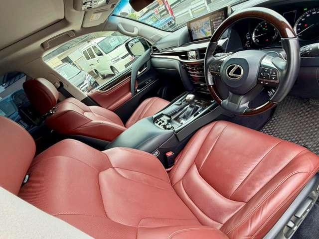 ＬＸ５７０　４ＷＤ　禁煙車　モデリスタエアロ　サンルーフ　本革エアーパワーシート　純正２１インチアルミ　３眼ＬＥＤオートハイビーム　純正１２．３型ナビ　全方位モニター　後席用フリップダウンモニターパワーバックドア（画像35）