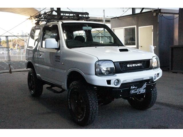 ジムニー ＸＧ　リフトＵＰ・社外前後バンパー・社外ホイール・リアナンバー移設・社外マフラー・ルーフキャリア・リアラダー・ステップ（6枚目）