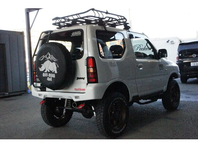 ジムニー ＸＧ　リフトＵＰ・社外前後バンパー・社外ホイール・リアナンバー移設・社外マフラー・ルーフキャリア・リアラダー・ステップ（8枚目）