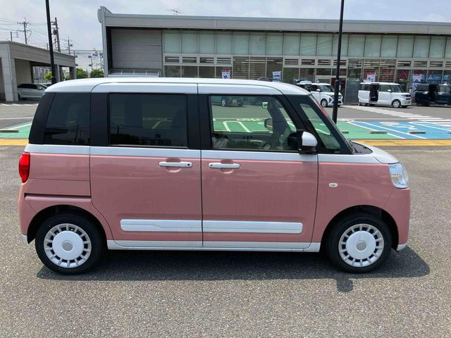 ムーヴキャンバス ストライプスＧ　追突軽減ブレーキ　車線逸脱警告　ＬＥＤライト　オートライト　スマートキー　キーレスエントリー　ベンチシート　シートヒータ　全周囲モニター　点検記録簿（5枚目）