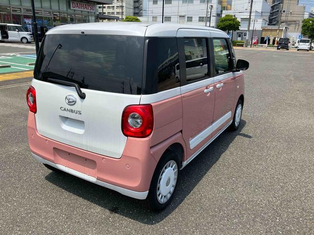 ムーヴキャンバス ストライプスＧ　追突軽減ブレーキ　車線逸脱警告　ＬＥＤライト　オートライト　スマートキー　キーレスエントリー　ベンチシート　シートヒータ　全周囲モニター　点検記録簿（8枚目）