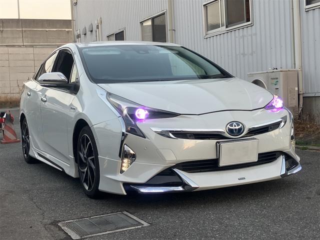 プリウス Ｓセーフティプラス　ドライブレコーダー　ＥＴＣ　クリアランスソナー　レーンアシスト　オートクルーズコントロール　パークアシスト　衝突被害軽減システム　バックカメラ　ナビ　ＴＶ　アルミホイール　オートマチックハイビーム（15枚目）