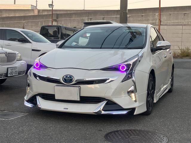 プリウス Ｓセーフティプラス　ドライブレコーダー　ＥＴＣ　クリアランスソナー　レーンアシスト　オートクルーズコントロール　パークアシスト　衝突被害軽減システム　バックカメラ　ナビ　ＴＶ　アルミホイール　オートマチックハイビーム（17枚目）