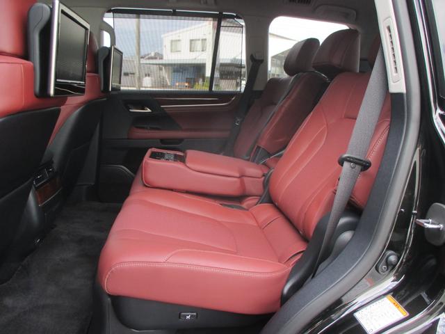 LX570 リヤシートエンターテインメント オプション21AW ドライブレコーダー ガーネットセミアニリンレザー ムーンルーフ 寒冷地仕様 パワーバックドア クールボックス 三眼LEDライト パノラミックビュー(36枚目)