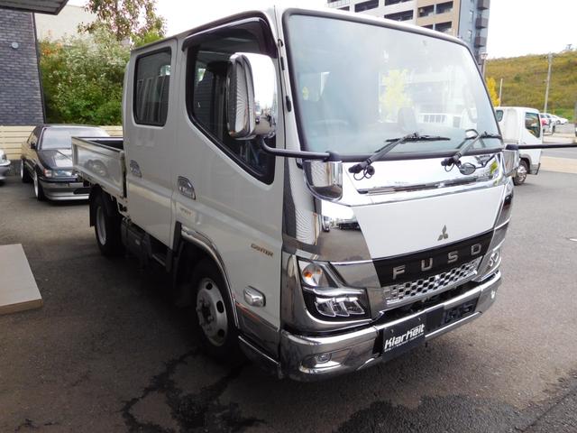 キャンター Wキャブ カスタムメッキ 6速デュオニック メッキフェンダー 左右電動格納・ヒーターミラー ETC 車線逸脱警報 バックモニター ドラレコ キーフリー トラクションコントロール リヤヒーター(3枚目)