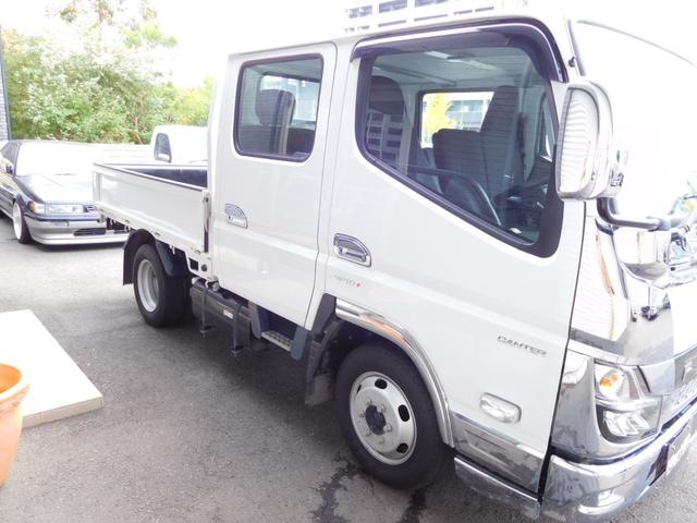 キャンター Wキャブ カスタムメッキ 6速デュオニック メッキフェンダー 左右電動格納・ヒーターミラー ETC 車線逸脱警報 バックモニター ドラレコ キーフリー トラクションコントロール リヤヒーター(4枚目)