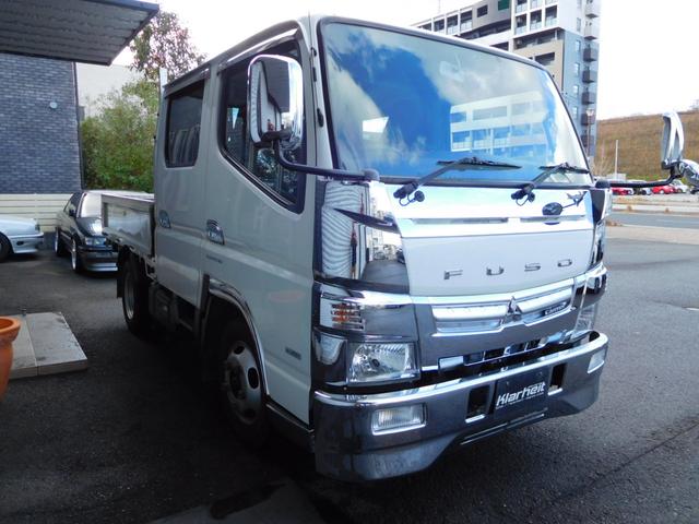 キャンター Ｗキャブ全低床　Ｗキャブ　カスタムメッキ　メッキ新品バンパー　フロントメッキフェンター　後期　新品笠木　６速デュオニック　キーレス　積載量２０００Ｋｇ　オーバーヘッドシェルフ　リヤヒーター　左電動格納ミラー　ＥＴＣ（3枚目）