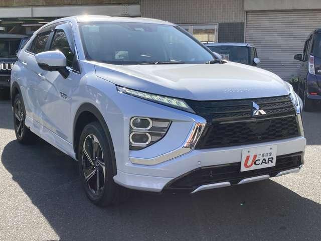 エクリプスクロスＰＨＥＶ Ｐ　ナビ／ドライブレコーダー／ワンオーナー　スマ－トキ－　衝突軽減ブレーキシステム　Ｒカメラ　寒冷地　アイドリングストップ　パワーシート　４ＷＤ　クリアランスソナー　禁煙車　盗難防止システム　クルコン（4枚目）