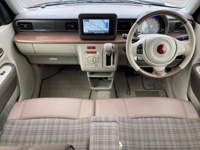 アルトラパン Ｘ　運転席助手席エアバッグ　ＡＢＳ　衝突軽減Ｂ　横滑り防止　車線逸脱警報システム　コーナーソナー　メモリーナビ　バックカメラ　ドライブレコーダー　ＥＴＣ車載器　セキュリティ　点検記録簿　社用車（9枚目）