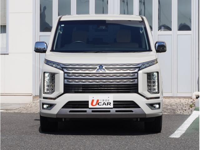 デリカＤ：５ Ｐ　追従クルーズ　Ｂモニター　ＡＴハイビーム　シートヒーター　電動シ－ト　寒冷地仕様　ＡＢＳ　３列　オートエアコン　ＡＳＣ　盗難防止装置　パワーウインドウ　エアバッグ　助手席エアバッグ　アルミ付き　ＬＤＰ（4枚目）