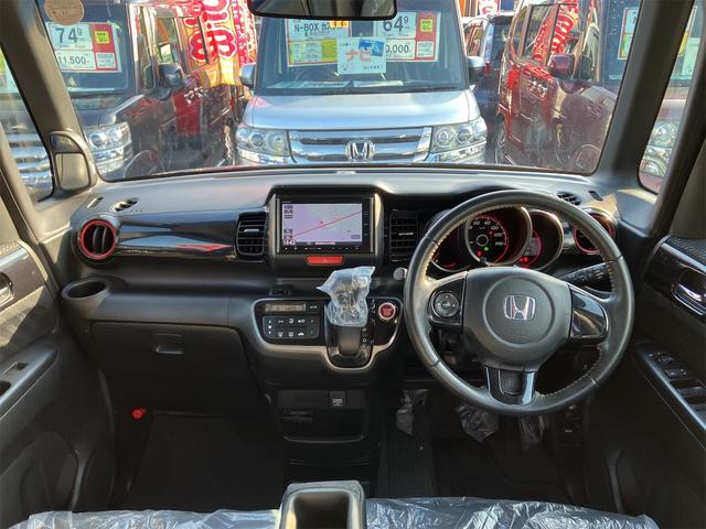 N-BOXカスタム G SSパッケージ ETC バックカメラ 両側電動スライドドア ナビ TV 衝突被害軽減システム オートライト HID スマートキー 電動格納ミラー ベンチシート CVT 盗難防止システム ABS ESC CD(2枚目)