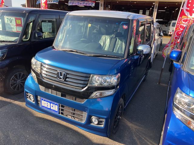 N-BOXカスタム G SSパッケージ ETC バックカメラ 両側電動スライドドア ナビ TV 衝突被害軽減システム オートライト HID スマートキー 電動格納ミラー ベンチシート CVT 盗難防止システム ABS ESC CD(12枚目)