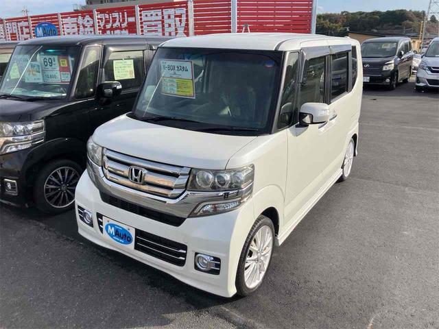 Ｎ－ＢＯＸカスタム Ｇ・Ｌパッケージ　ＥＴＣ　バックカメラ　両側スライド・片側電動　ナビ　ＴＶ　オートライト　ＨＩＤ　スマートキー　電動格納ミラー　ベンチシート　ＣＶＴ　盗難防止システム　ＡＢＳ　ＥＳＣ　ＣＤ　ＤＶＤ再生（14枚目）
