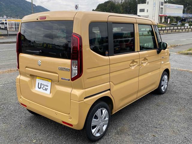 スペーシア ハイブリッドＸ　全周囲カメラ　両側電動スライドドア　ＴＶ　クリアランスソナー　衝突被害軽減システム　ＬＥＤヘッドランプ　スマートキー　シートヒーター　ベンチシート　ＣＶＴ　盗難防止システム　ＡＢＳ　ＥＳＣ　ＣＤ（12枚目）