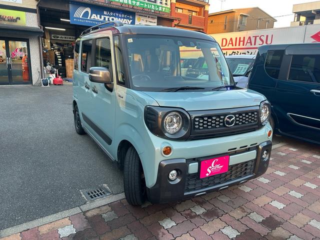 フレアワゴンタフスタイル ハイブリッドＸＳ　２年保証　ナビ　フルセグ　ＥＴＣ　Ｂｌｕｅｔｏｏｔｈ　シートヒーター　両側電動スライド　ＵＳＢ　オートクルーズ　リアサーキューレーター　衝突被害軽減ブレーキ（3枚目）