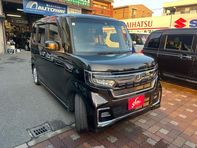 Ｎ－ＢＯＸカスタム Ｌターボ　２年保証　純正ナビ　フルセグ　ＥＴＣ　ホンダセンシング　ドライブレコーダー　両側電動スライド　Ｂｌｕｅｔｏｏｔｈ　純正アルミ（3枚目）
