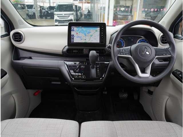 ｅＫワゴン Ｇ　弊社社用車　９インチナビ　フルセグＴＶ　ＥＴＣ　１オーナー　禁煙　衝突軽減ブレーキ　前席シートヒーター　フルセグＴＶ　クリアランスソナー　ＥＴＣ　ナビＴＶ　スマートキー　アイドリングストップ　ＡＢＳ（7枚目）