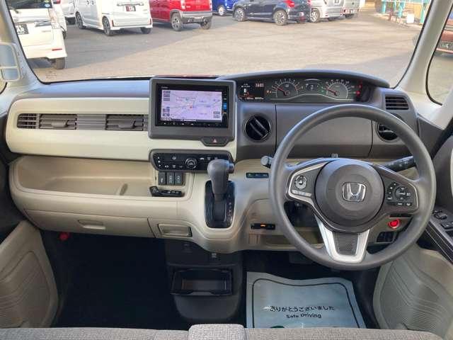 Ｎ－ＢＯＸ Ｇ・Ｌホンダセンシング　三菱認定保証　フルセグナビ　バックカメラ　レーダブレーキ　Ａストップ　ＥＳＣ　キーフリーシステム　メモリーナビ　フルセグ対応　バックＭ　ＴＶナビ　スマートキー　クルコン　ＥＴＣ　両席エアバック　ＡＢＳ（3枚目）