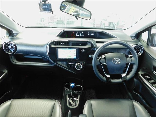 アクア Ｇソフトレザーセレクション　ドライブレコーダ　リヤカメラ　横滑防止装置　インテリキー　フルセグテレビ　ＥＴＣ車載器　ＬＥＤ　ナビ＆ＴＶ　キーレス　イモビ　クルーズコントロール　Ｗエアバック　ＤＶＤ再生可　メモリナビ　ＡＢＳ（6枚目）