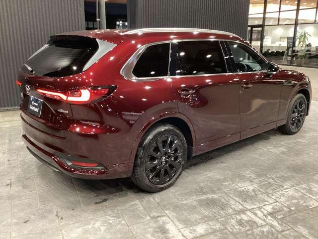 ＣＸ－８０ ３．３　ＸＤハイブリッド　エクスクルーシブ　スポーツ　ディー　試乗車アップ　ナビ　ＥＴＣ　全方位モニター　レーダークルーズ　クリアランスソナー　パワーシート　３列シート　シートヒーター　オートマチックハイビーム　バックカメラ　衝突被害軽減システム　４ＷＤ（5枚目）