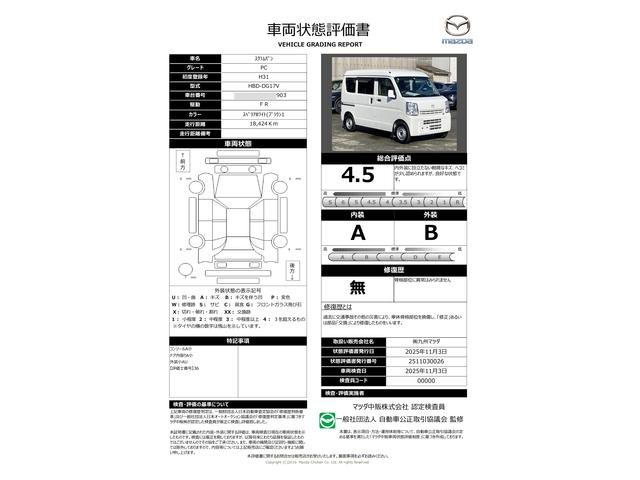 車両状態評価書