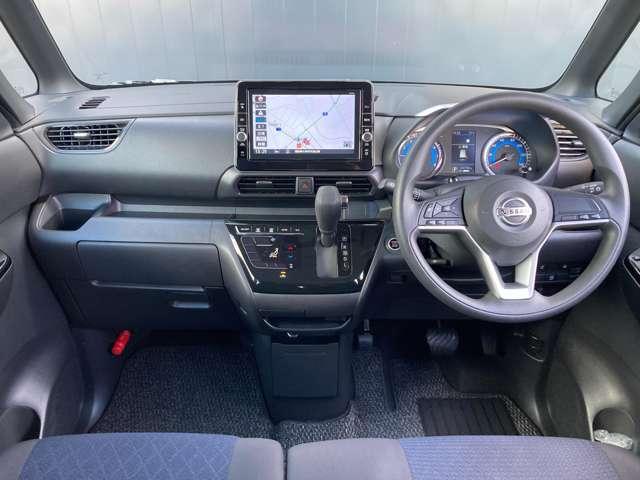 ルークス ６６０　ハイウェイスターＸ　アイスト　衝突被害軽減ブレ－キ　助手席側オートスライドドア　マルチビューカメラ　車線逸脱警報装置　ＬＥＤ　スマートキー　パワーウィンドウ　ワンオーナー　カーテンエアバック　ドライブレコーダー　ナビＴＶ（3枚目）