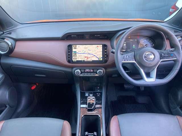 キックス １．２　Ｘ　スタイルエディション　（ｅ－ＰＯＷＥＲ）　日産純正９インチナビ・プロパイロット・ア　アラウンドビュー　エマブレ　ＬＥＤヘッドランプ　車線逸脱　ワンオーナー　ＥＴＣ　スマートキー　ナビＴＶ　メモリ－ナビ　パワステ　エアコン　キーレス　パワーウィンドウ　ＡＢＳ　バックカメラ　ドラレコ（3枚目）