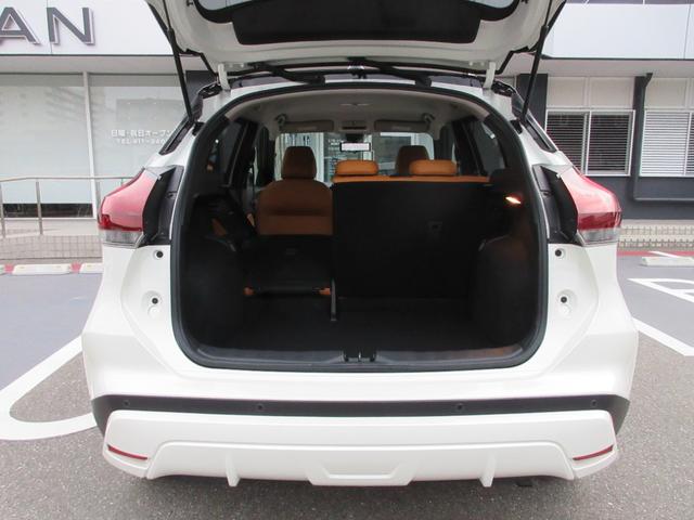 キックス １．２　Ｘ　ツートーン　インテリアエディション　オートクルーズ　エマージェンシーＢ　セキュリティ　アラウンドモニター　Ｒカメラ　ＬＥＤ　ワンオーナ　エアコン　ドラレコ　スマートキー　記録簿　ＥＴＣ　メモリーナビ　サイドエアバック　ＡＷ　キーレス（34枚目）