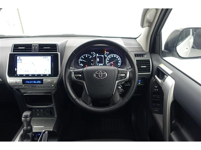 ランドクルーザープラド TX Lパッケージ 整備記録簿 横滑り防止機能 Bカメ ナビTV 衝突被害軽減 3列シート ワンオーナ アルミ 運転席パワーシート フルタイム4WD 本皮シート クルコン メモリーナビ ETC車載器 フルセグ地デジTV(4枚目)