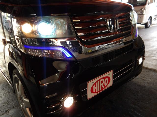 Ｎ－ＢＯＸカスタム Ｇ・ターボパッケージ　純正ナビ＆ＴＶ・ＤＶＤ再生・バックカメラ・両側パワースライドドア・ＨＩＤヘッドライト・ドライブレコーダー・クルーズコントロール・パドルシフト・社外１７インチＡＷ・レザーシートカバー（14枚目）