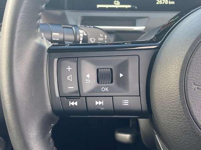 ���X�e�A�����O�X�C�b�`���n���h���茳�ŃI�[�f�B�I�̑��삪�ȒP�ɏo���܂��B�^�]���ł��i�r�܂Ŏ��L�΂����ɑ��삪�o���Ĉ��S�ł��B