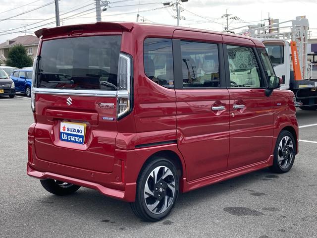 スペーシアカスタム カスタム　ＨＹＢＲＩＤ　ＸＳ　電動パーキングブレーキ　スライドドア　プッシュスタート　シートヒーター　オートエアコン　衝突被害軽減システム　横滑り防止機能　衝突安全ボディ　盗難防止システム　ステアリングヒーター　電動パーキングブレーキ　ブレーキホールド（5枚目）
