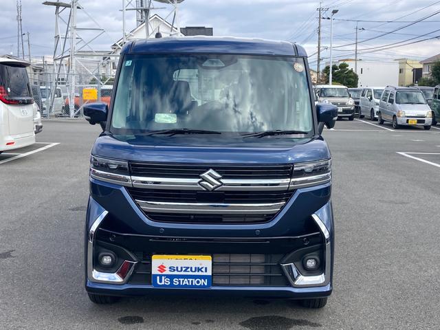 スペーシアカスタム カスタム　ＨＹＢＲＩＤ　ＸＳターボ　ナビ　全方位Ｃ　ＡＣＣ　オートライト　Ｂｌｕｅｔｏｏｔｈ　スライドドア　純正ナビ　プッシュスタート　シートヒーター　オートエアコン　衝突被害軽減システム　横滑り防止機能　衝突安全ボディ　盗難防止システム　全方位カメラ（5枚目）